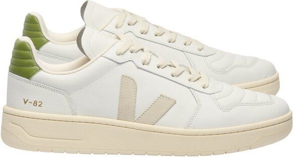 Veja Damen-Sneaker V-82 Leather White Pierre Kiwi