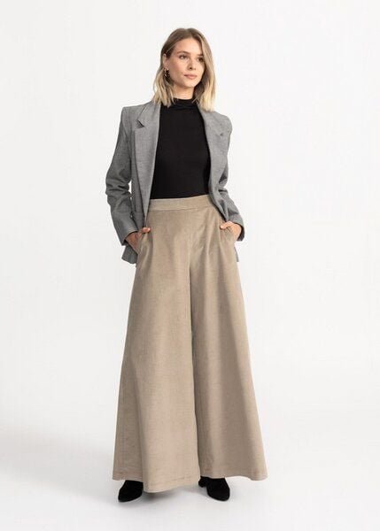 De IONESCU Damen Cordhose Palazzo – Bio & Fair produziert