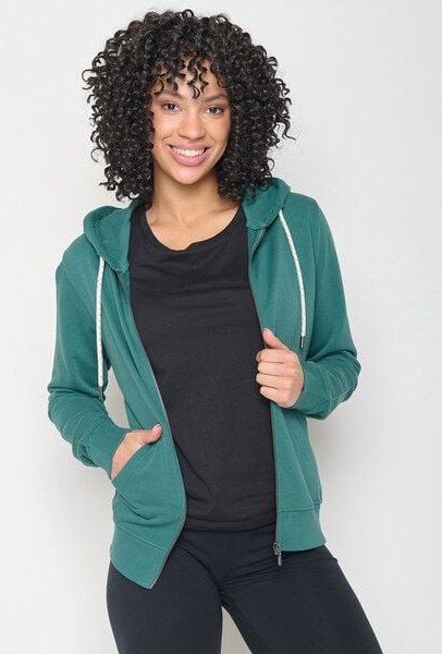 GREENBOMB Basic Vivid - Bequeme Zipjacke aus Bio-Baumwolle / GOTS / Fair & Vegan