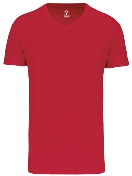 YTWOO Basic Herren T-Shirt mit V-Ausschnitt aus Bio-Baumwolle