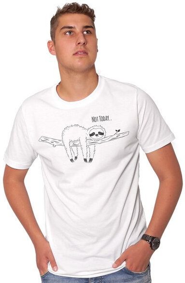 HANDGEDRUCKT "Not Today..." Männer T-Shirt reine Biobaumwolle (kbA)