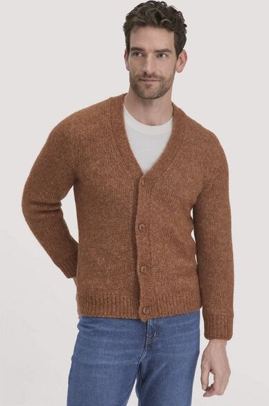 hessnatur Strick Jacke Relaxed aus Alpaka mit Bio-Baumwolle