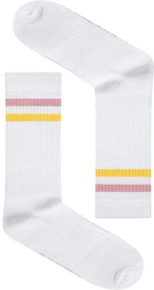 GREENBOMB Tennis-Socken Yell Pin Stripes White