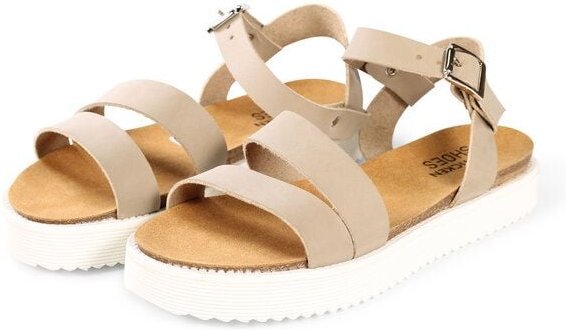 Fairticken Vegane Sandale NICOLA mit hoher Sohle aus NoBuck