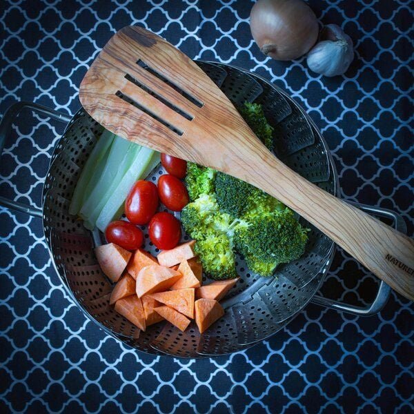 NATUREHOME Olivenholz Pfannenwender mit Schlitzen 30 cm