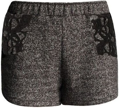 Thumbnail - woodlike SPECKLED Sweat Shorts - schwarz meliert