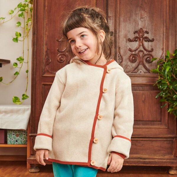 Cheeky Apple Bio-Fleecejäckchen "Fleece Nude Meliert"