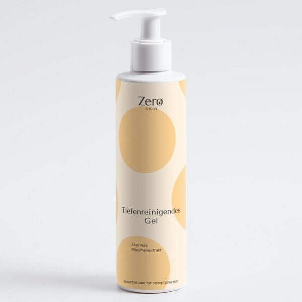 Zero Skin Tiefenreinigendes Gel - 200 ml - erfrischende Reinigung für normale bis ölige Haut mit Bio-Aloe Vera & Pflaume...