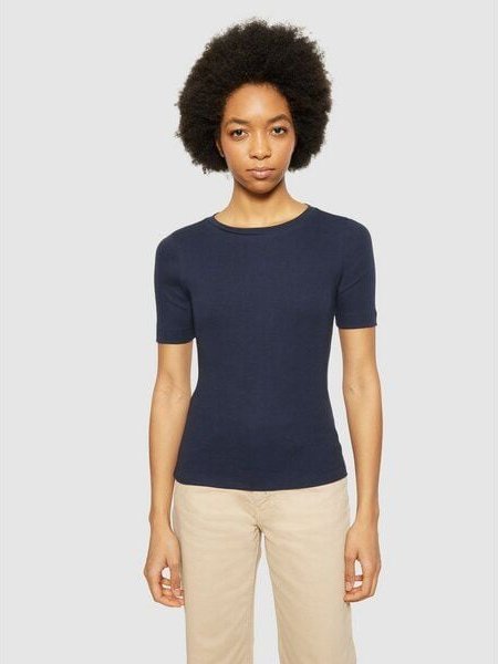 KnowledgeCotton Apparel Rib T-Shirt HIGH NECK aus Bio-Baumwolle ROC/GOTS/Vegan