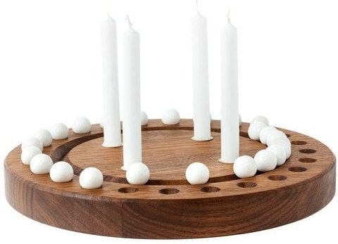 klotzaufklotz Adventskalender und Adventskranz mit Baumkerzen