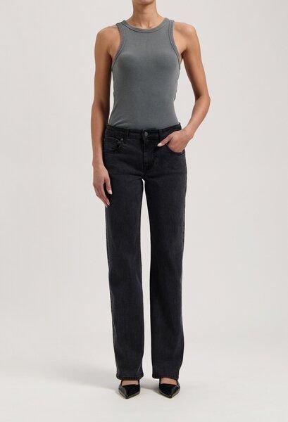 MUD Jeans Carry Mid Straight - Black Vintage