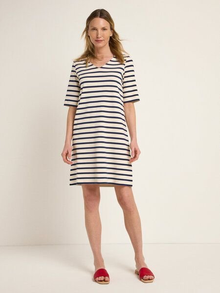 LANIUS Streifenkleid (GOTS) aus Bio-Baumwolle
