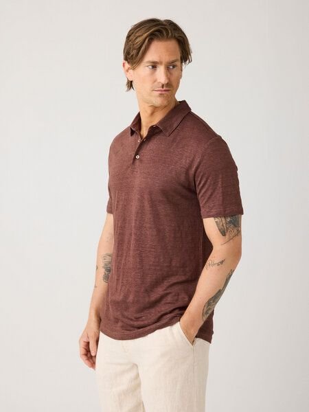 KnowledgeCotton Apparel Poloshirt Regular aus Bio-Leinen