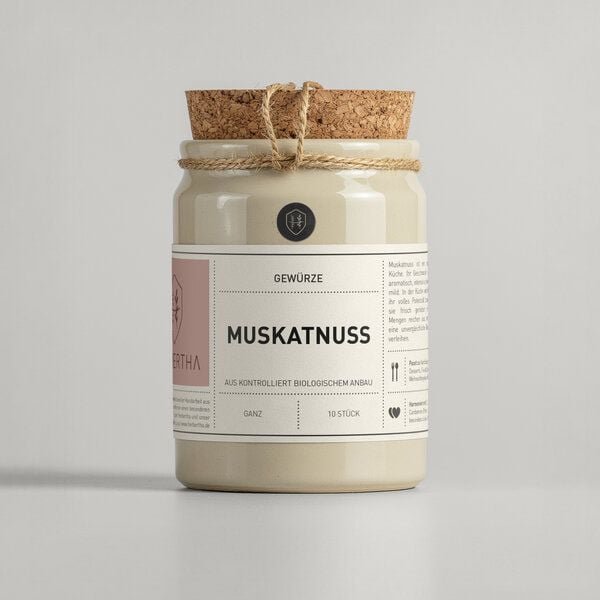 Herbertha Bio Muskatnuss im Steinzeugtopf