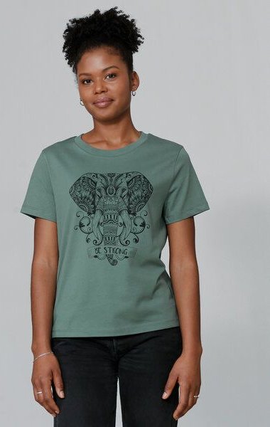 watapparel T-Shirt Frauen Mandala Elephant