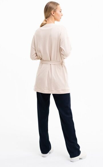 SHIPSHEIP BELTED CARDIGAN - Damen Cardigan aus Bio-Baumwoll Mix