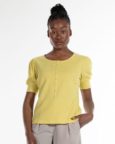 Alma & Lovis Blusenshirt aus feinem Rippen-Jersey | Rib Henley