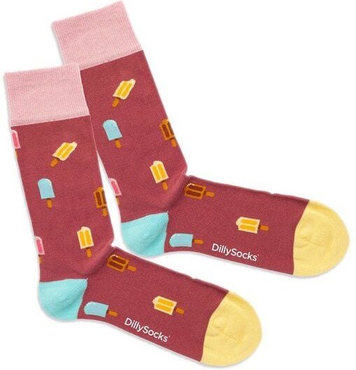 DillySocks Bunte Socken, Bio Baumwolle, We all scream for Icecream