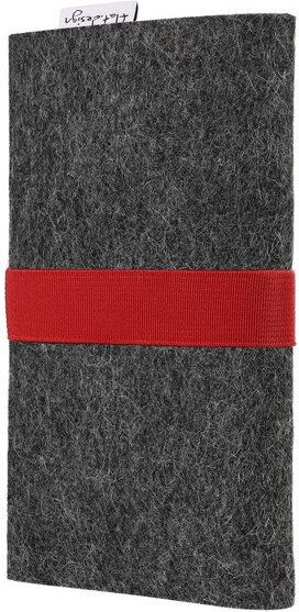 flat design by Mareike Kriesten Handyhülle AVEIRO für Samsung Galaxy M-Serie - 100% Wollfilz - dunkelgrau