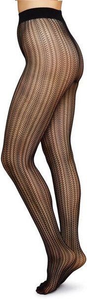 Swedish Stockings Netzstrumpfhose Selma schwarz aus Recycling-Material