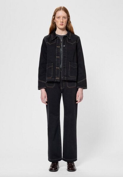 Nudie Jeans Kelly Western Denim Jacket Black - aus Bio-Baumwolle