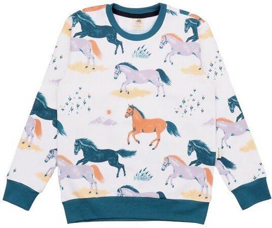 Baby Sweatshirt ‚Happy Horses‘ aus Bio-Baumwolle – Walkiddy