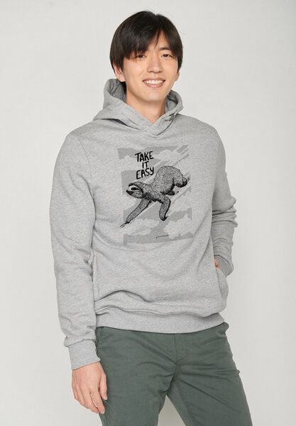 GREENBOMB Animal Sloth Flying Star - Kuschliger Hoodie aus Bio-Baumwolle / hochwertiger Print / Fair & Vegan