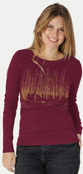 Peaces.bio - handbedruckte Biomode Damen Langarmshirt Woodland