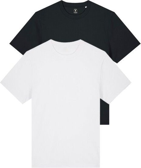 YTWOO Doppelpack Unisex-T-Shirts aus schwerem Stoff | Bio-Baumwolle