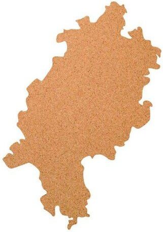 Kork-Deko Pinnwand Hessen aus ca. 80x50 cm