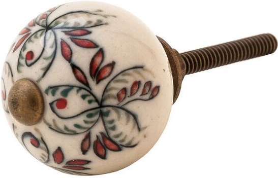 TRANQUILLO Kugelförmiger Knauf Haken mit Muster aus Keramik für dein Möbelstück