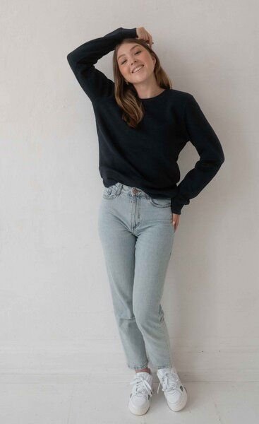 Kultgut Vegan - Pullover- Sweater / Innen flauschig/nachtblau