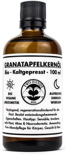 Two Hands BIO Granatapfelkernöl - Bio - Vegan - Kaltgepresst - 100 ml