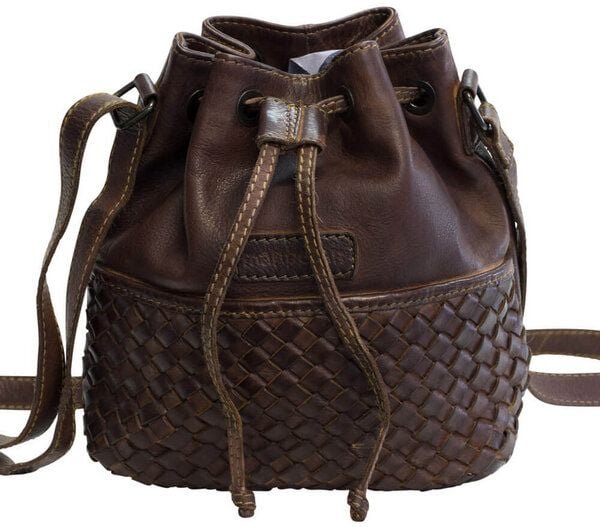 manbefair BEUTELTASCHE SYDNEY leder schokobraun