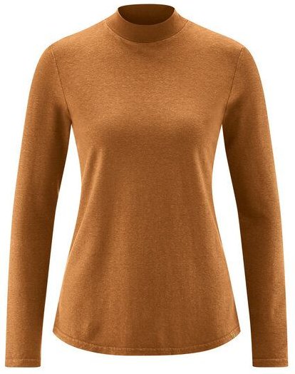 HempAge Damen Langarm-Shirt mit Stehkragen Hanf/Bio-Baumwolle