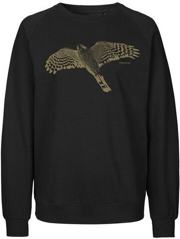 Peaces.bio - handbedruckte Biomode Bio Damen-Sweatshirt Loose Fit Sperber