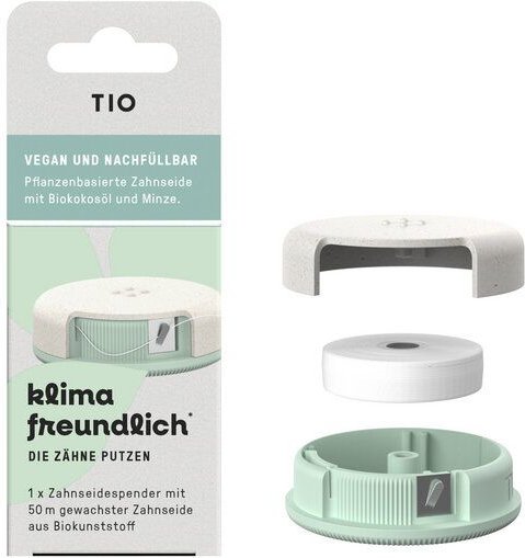 TIO Nachfüllbare Zahnseide, plastikfrei und vegan