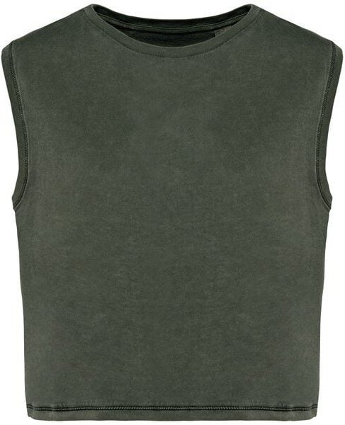 Greenspired Umweltfreundliches ärmelloses Cropped Damen-T-Shirt 165g/m²