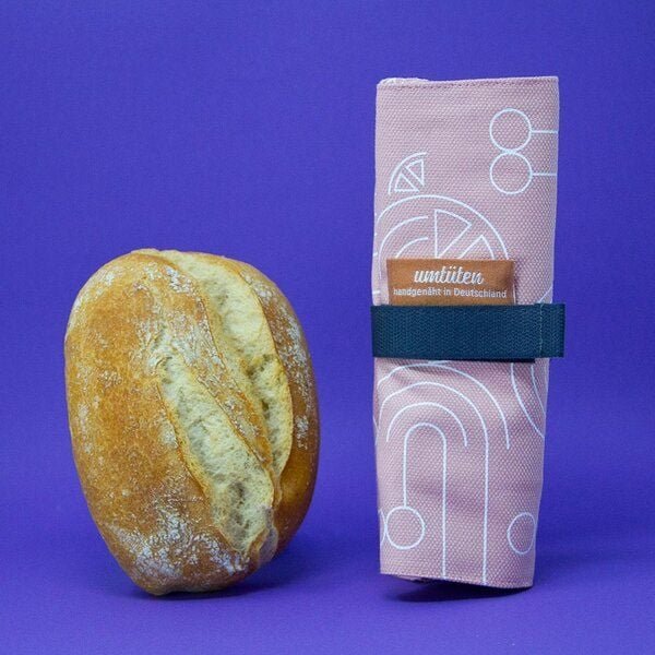 umtüten Lunchbag / Snackbeutel abstrakt / Inlay plastikfrei & hält natürlich frisch