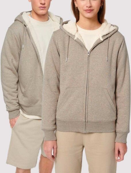 YTWOO Sherpa Hoodie, Unisex, Zip-through, nachhaltig, Bio-Baumwolle