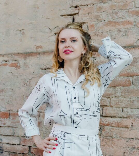 Sophia Schneider-Esleben Shirt Paul Snow - Unisex Hemd Damenhemd und Herrenhemd aus Bio-Baumwolle