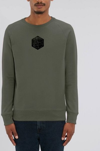 Human Family Bio Herren Rundhals-Sweatshirt "Practice - Hexagon" in 2 Farben