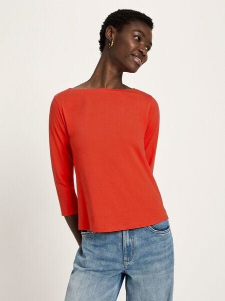 LANIUS U-Boot Shirt mit 3/4 Arm (GOTS) aus Bio-Baumwolle