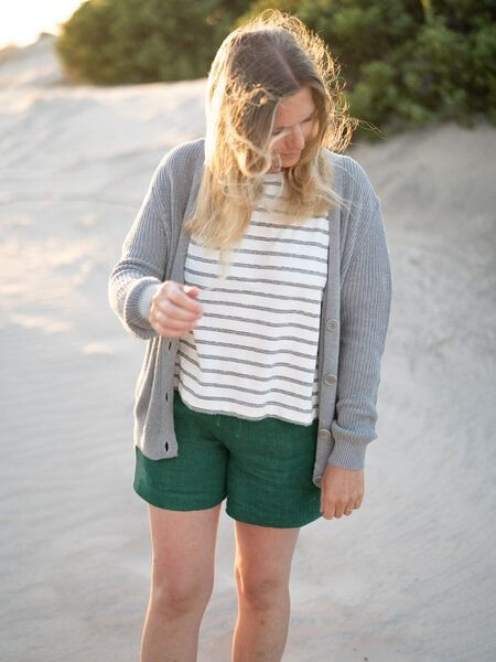 FUXBAU Frauen Leinenshorts