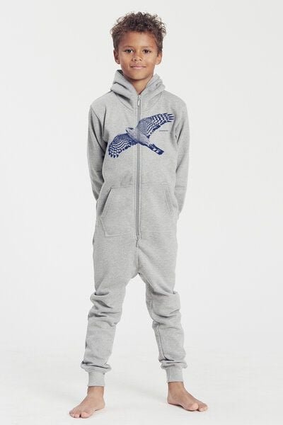 Peaces.bio - handbedruckte Biomode Jumpsuit Sperber Kinder