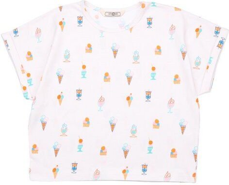 Kinder T-Shirt aus Bio-Baumwolle mit Eis-Motiv creme – Cotokids