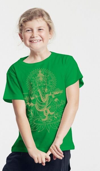Peaces.bio - handbedruckte Biomode Bio-Kinder T-Shirt Ganesha