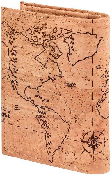 Simaru Veganes Portemonnaie mit RFID-Schutz,Geldbörse aus Kork