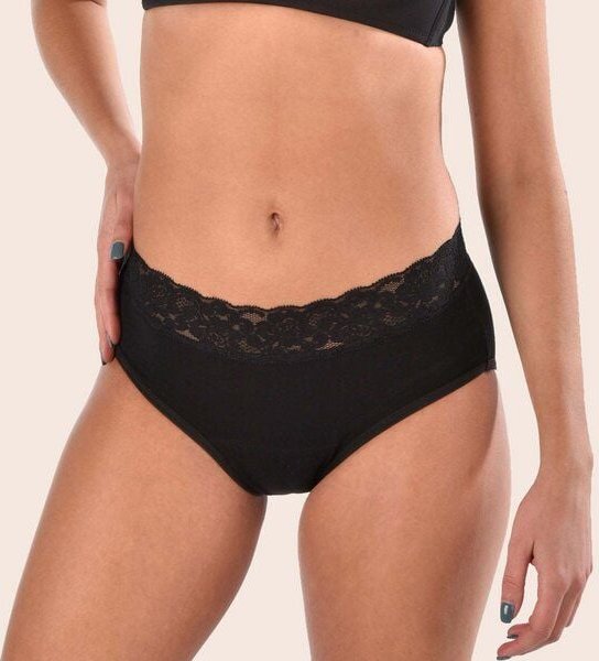 Periodenunterwäsche aus Bio-Baumwolle - oh moon - Slip Maja Spitze