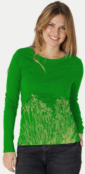 Peaces.bio - handbedruckte Biomode Langarmshirt Damen Mystic Iris